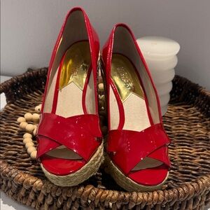 Michael Kors red leather